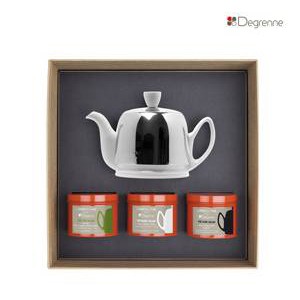 Guy Degrenne Théière & 3 boites à thé