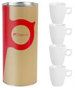 Coffret Tube 4 tasses expresso Guy Degrenne